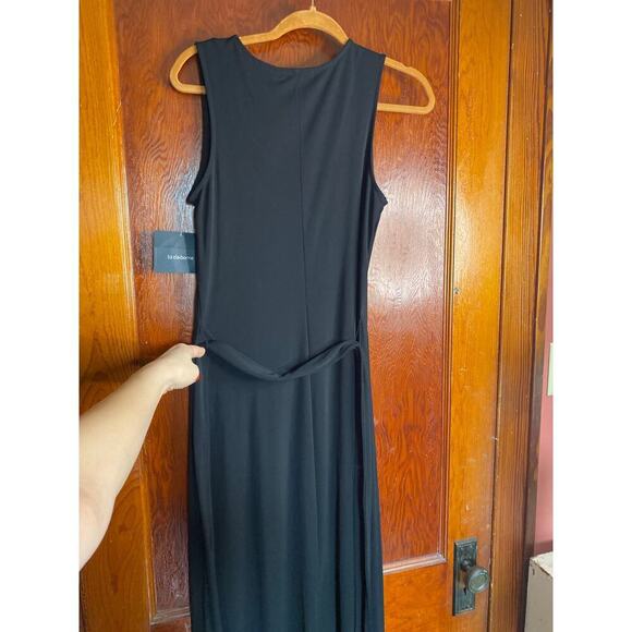 VINTAGE Black NWT Classic Liz Claiborne Maxi Dress Medium - Picture 7 of 9